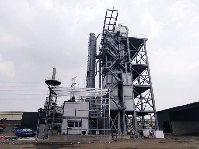 宏健系列LB3000瀝(li)青混凝土攪拌站(zhan)配套LRZ120型瀝青廠拌(ban)熱再生設備
